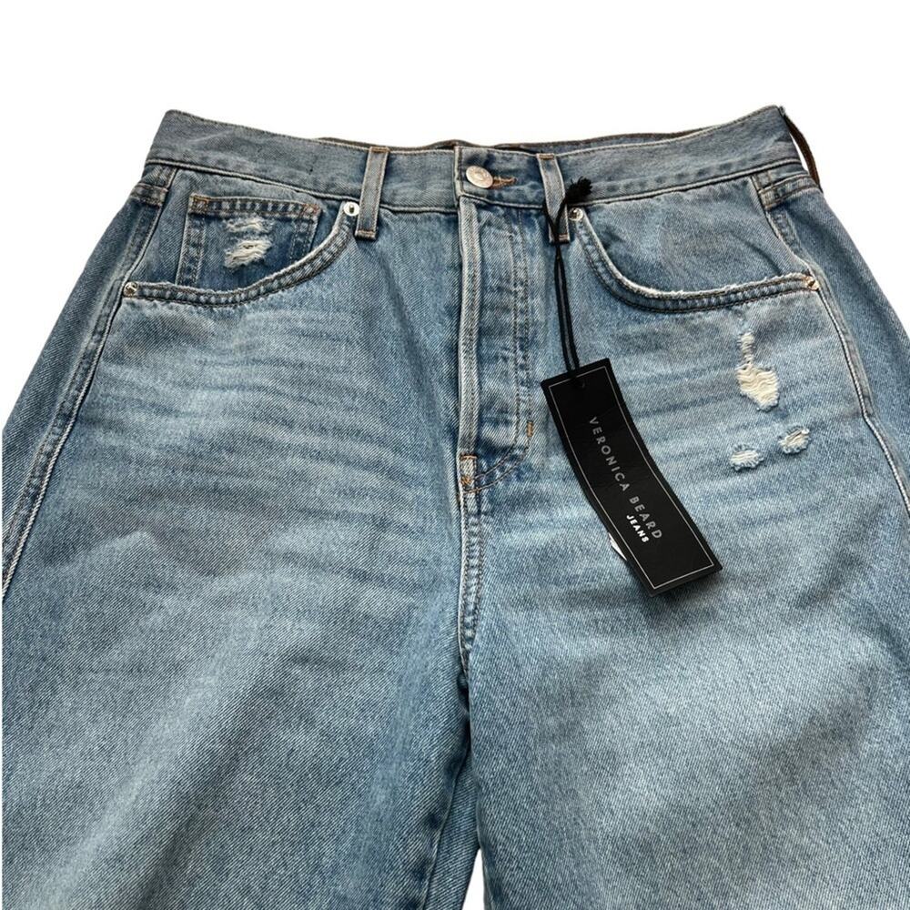 Veronica Beard Blake Crop Classic High Rise Straight Leg Jeans Size 29 - Picture 6 of 13